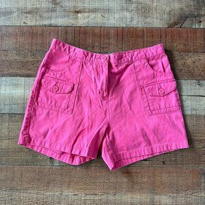 Duck Head Girls Cargo Shorts in Bright Pink -16